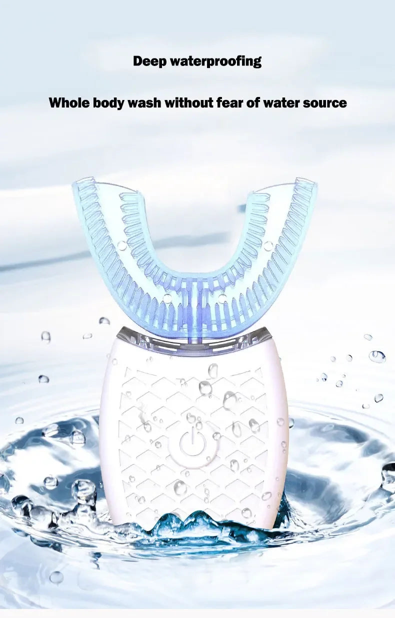 U Shape Degrees Intelligent Electric Toothbrush Sonic Automatic Tooth Brush 360 Degree Cleaning USB Charge Waterproof Toothbrush
