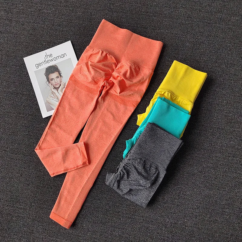 Women's High Waist Seamless Leggings Quick Dry Elastic Yoga Fitness Gym Jogging Pants Push up Leggings  Sportswear