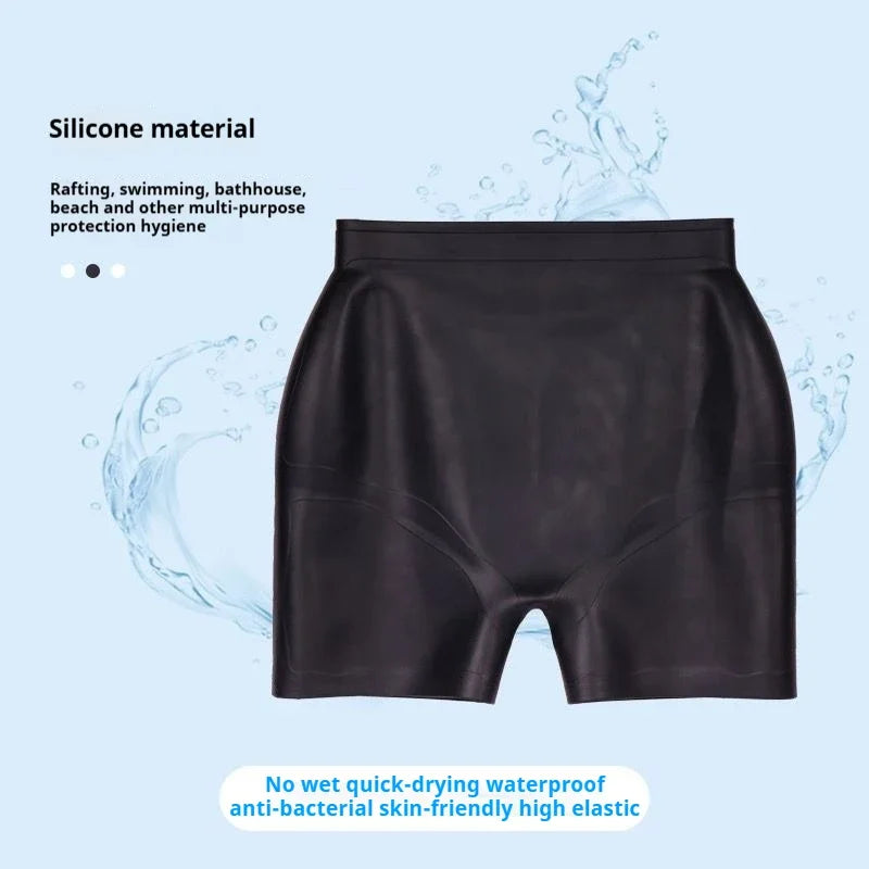 Swimming Pants Silicone Waterproof Men's Women's Rubber Trunks Seaside Swim Boxer Shorts Menstruation Protect Surfing Swimshorts