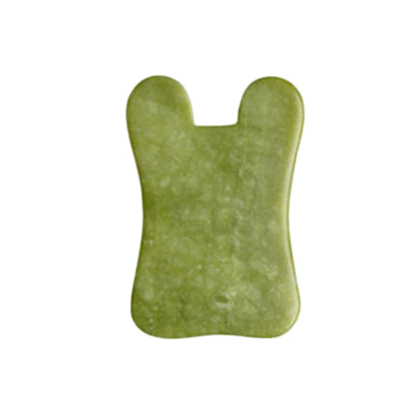 Natural Green Xiuyu Gua Sha Board Jade Stone Massager For SPA Acupuncture Body Scraping Gouache Scraper Facial Beauty Tool