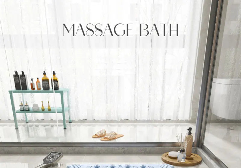 Waterproof Bathroom Anti-Slip Floor Mat Shower Room Dedicated Non-Slip Massage Foot Bath Mat for Bathtub Toilet