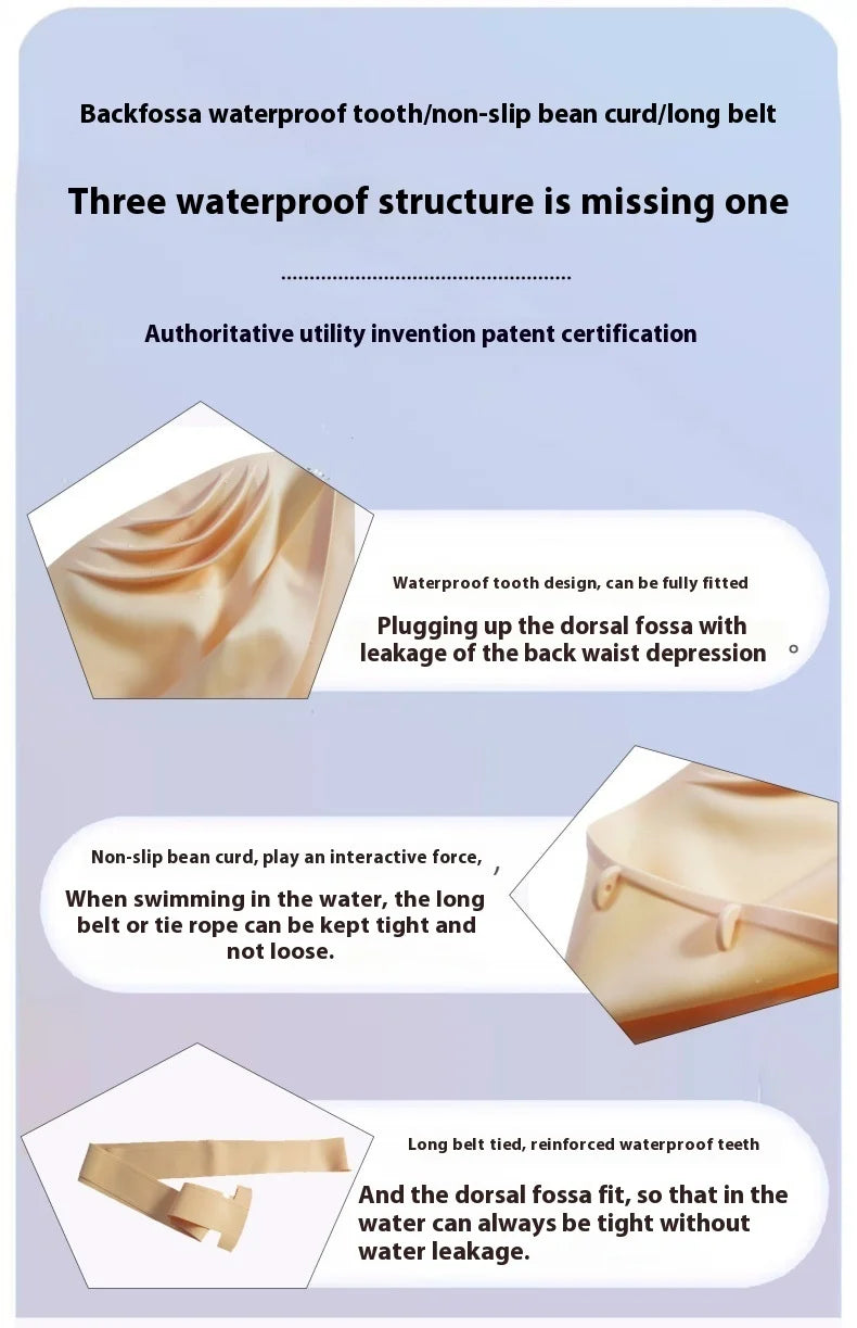 Waterproof Silicone Swim Trunks Quick-Dry Anti-Bacterial Beach Swimming Shorts Men Women High-Waisted Pool Water Park Rafting