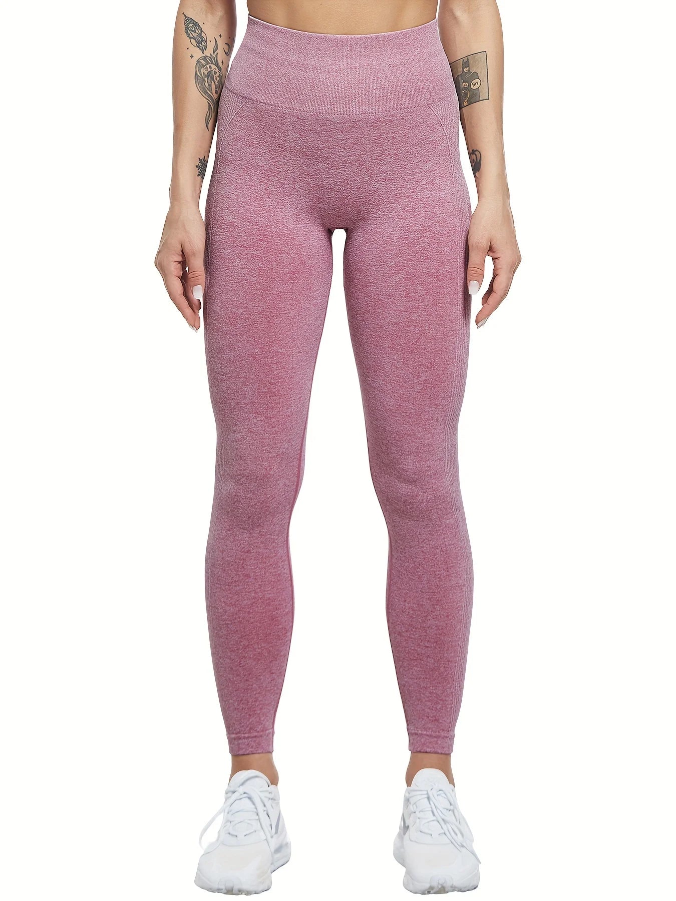 Women Sexy Solid Color Yoga Sports Leggings High Waist Quick-Dry Fitness Gym Cycling Slim Fit Pants