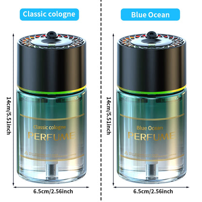 160ML Smart Car Air Freshener with LED Starry Ambient Light Rechargeable Car Aroma Diffuser 4 Levels Adjustable Nanometer Spray