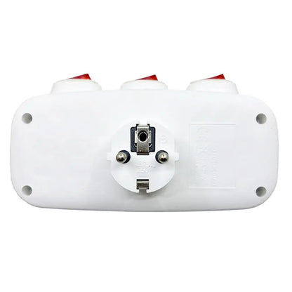 1To3 EU Extension Socket With Switch ON/OFF Electrical Plug European Standard Russia Spain Ukraine Korea Power Converter Socket