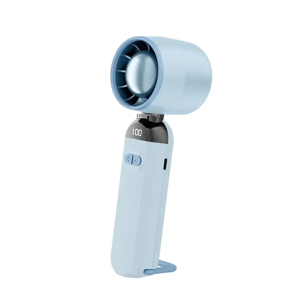 Portable Handheld Fan Turbo Fan High Speed Powerful with USB for Outdoor Camping Travel Desktop Folding Summer