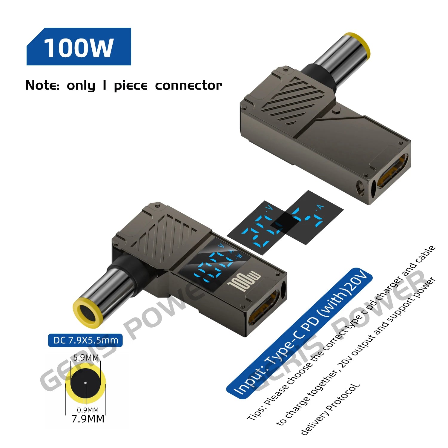 65W 90W 100W USB Type C PD to Laptop Computer Notebook Power Adapter Converter for Asus Dc Power Connector Jack for Lenovo HP