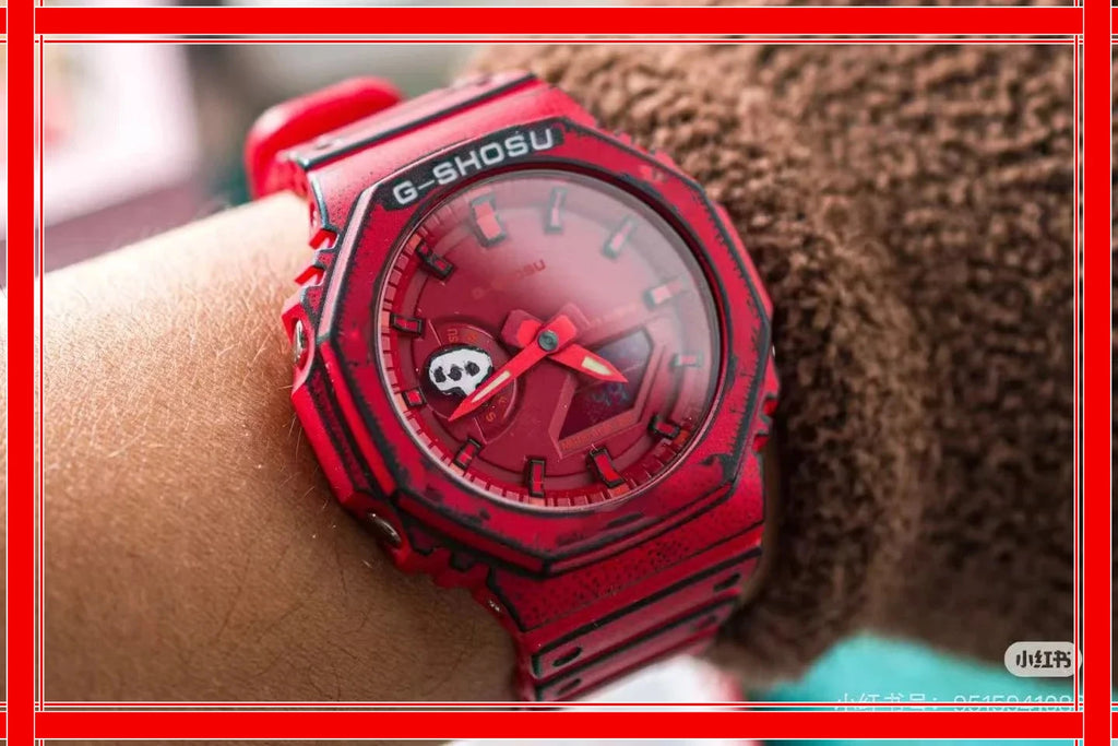 Comic Sport Electronic Unisex Watch Full Function LED Dual Display World Time Large Dial