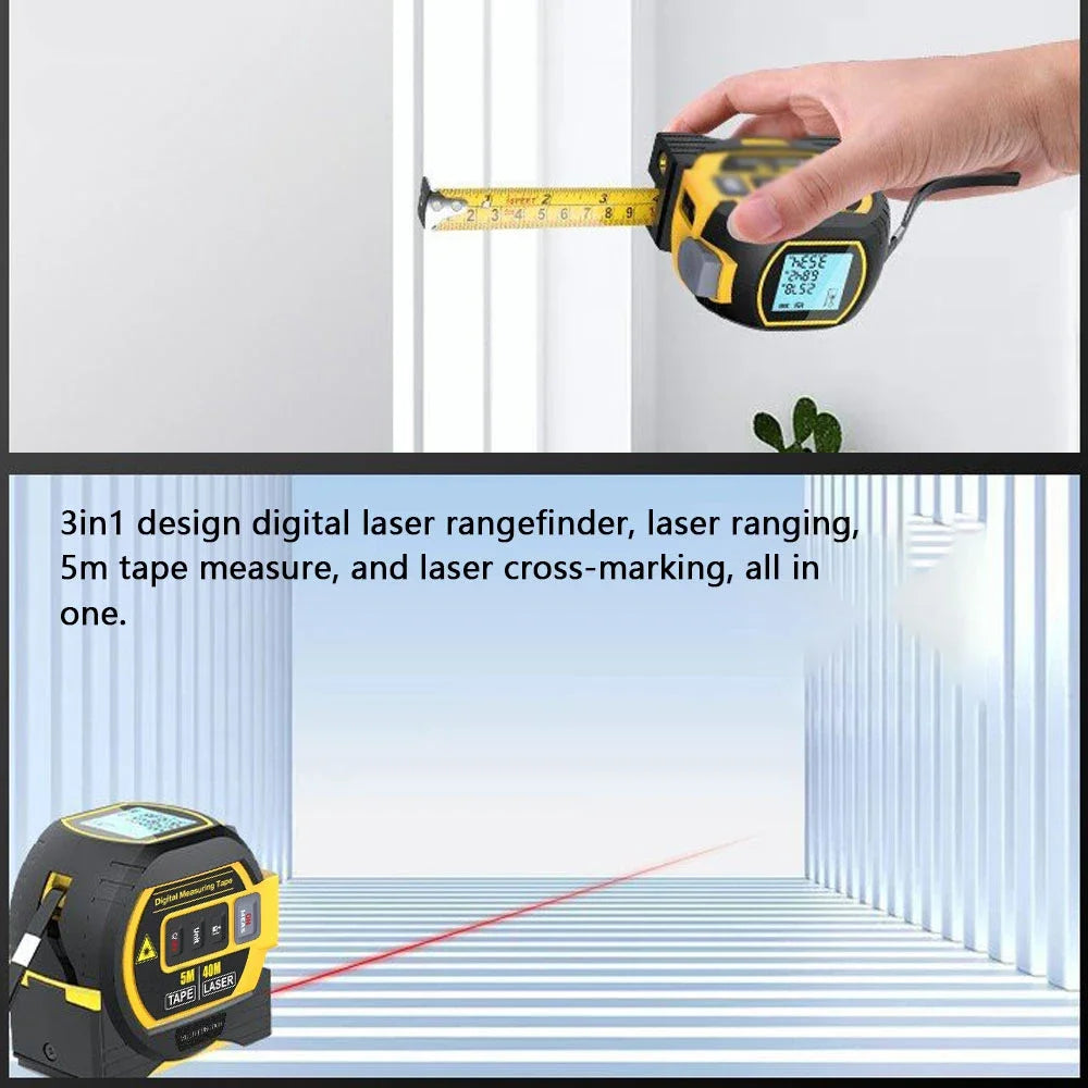 3In1 Laser Rangefinder Laser 40M / 60M Distance Meter Measuring Laser Tape Measure Digital Laser Rangefinder Scale Area Distance