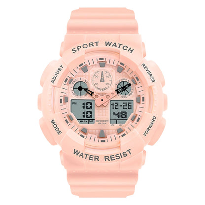 SANDA Multifunctional Sports Watch Waterproof Luminous Dual Movement Quartz Electronic Watch Fashion Couple Watch for Men Women