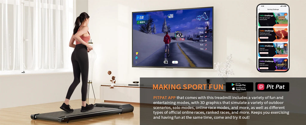 2in1 Walking Pad Mini Treadmill Portable for Home&Office Under Desk LCD Screen Max 250lbs Quiet Treadmills Exercise Machine