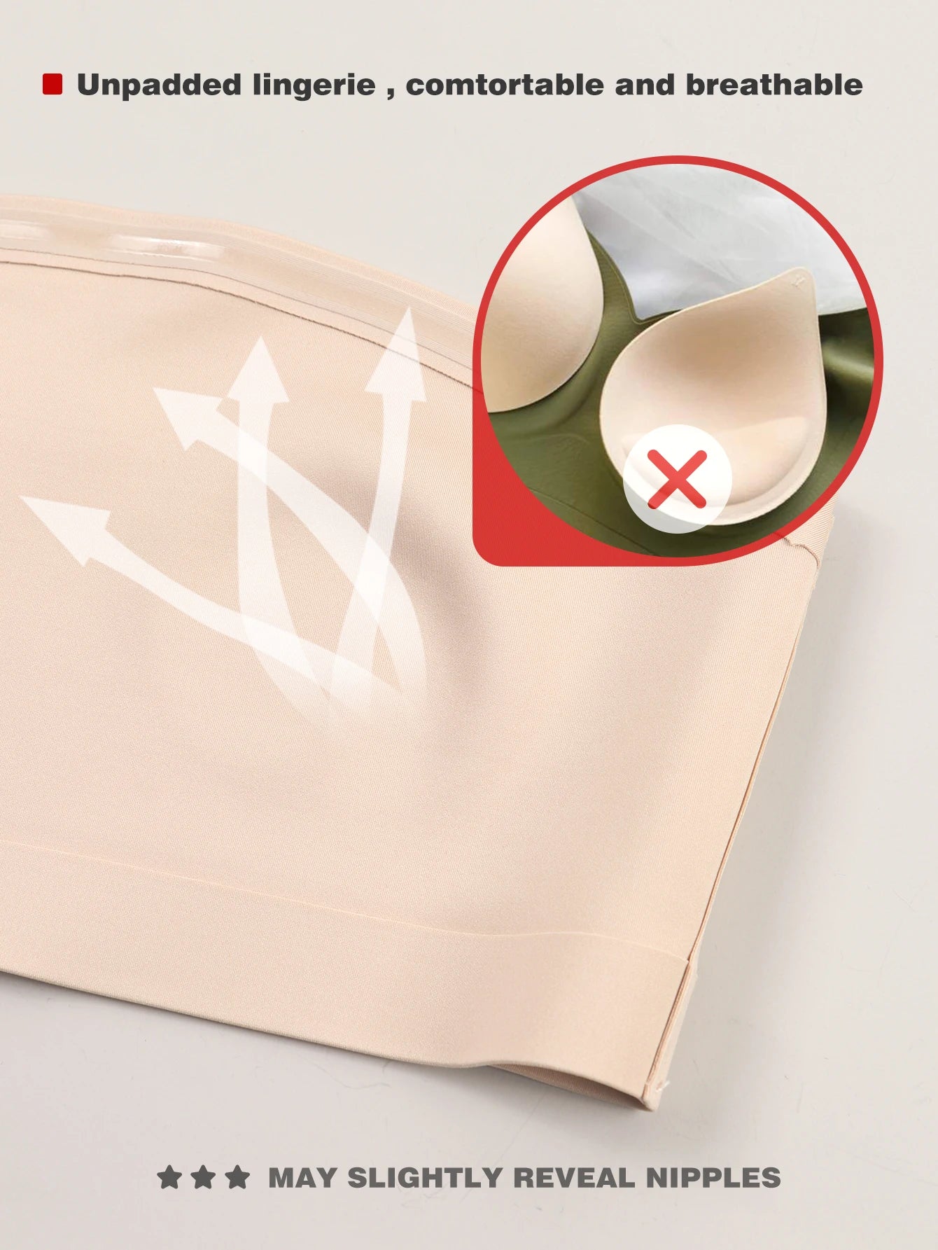 Women's Strapless No Padding Seamless Front Button Bra Comfortable Smooth Underwear