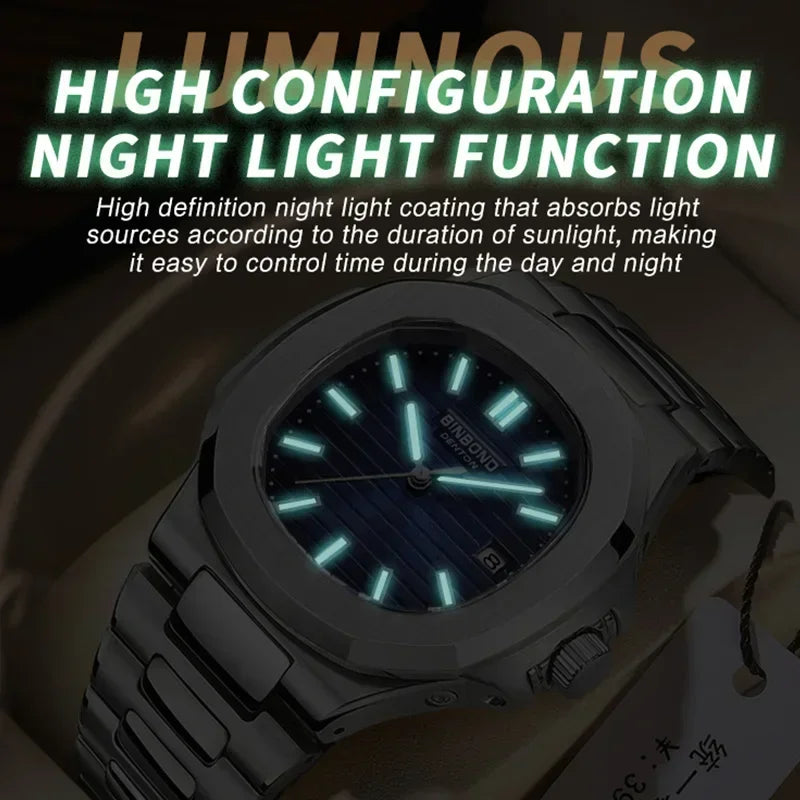 New Casual Business Movement Clock Men Luxury Watch Automatic Watches Mens Fashion Quartz Wristwatches Gifts Relogio Masculino