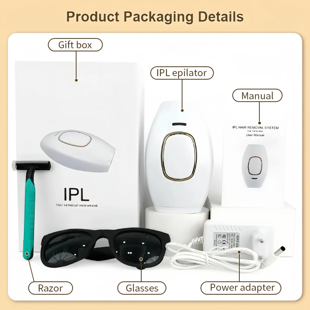 Swoson Professional Permanent Laser Depilator Body Bikini IPL Hair Removal Handset Home Use For Women and Men