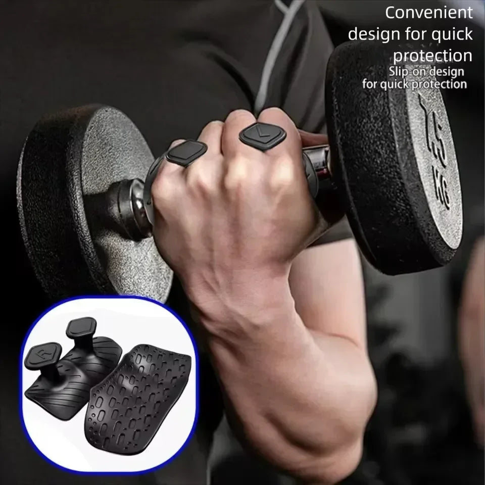 Cowhide Weightlifting Gloves Palm Protection Silicone Anti-slip Wear-resistant Fitness Sports Training Palm Guard Grip Handle