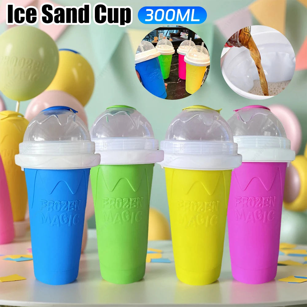Slushy Maker Cup with Lid Slushie Cup Slushy Cup for Juices Milk and Ice Cream Make for Kids Friends and FamilySmoothies Cup Ice