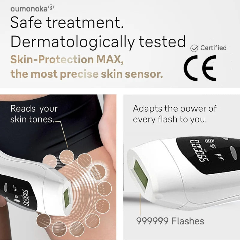 IPL Hair Removal Device 999999 Flashes  Permanent Epilator Body Treament Home Use for Women Men Facial Shaver Cutting Machine