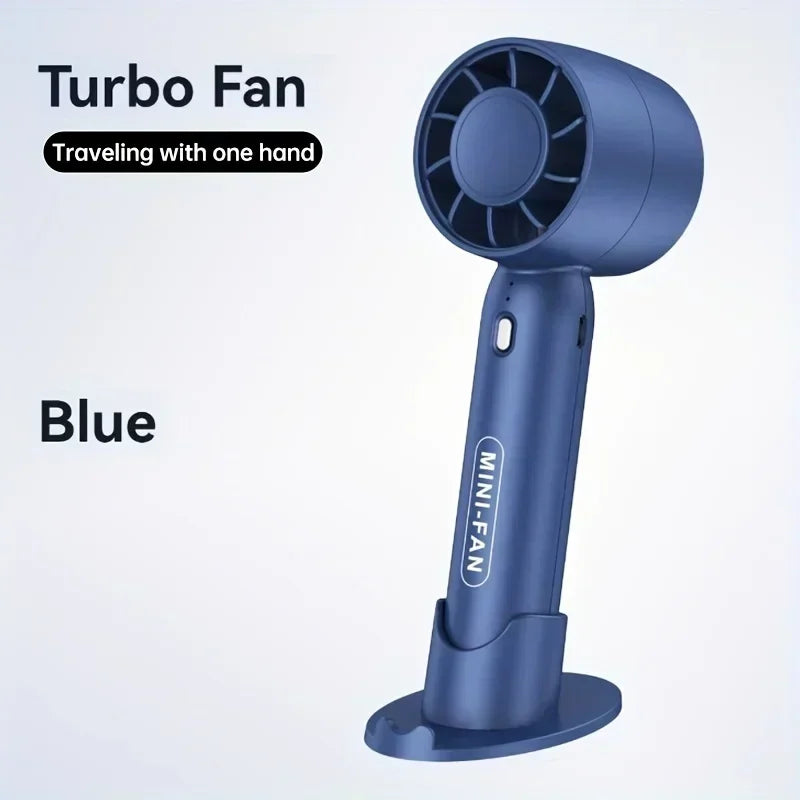 Portable Mini Handheld Turbo Fan USB Rechargeable Battery Fan Air Cooler Desktop Mute Small fan Summer Camping Hand Cooling Fans