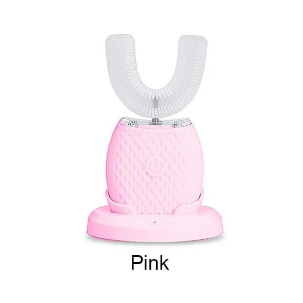 Sonic Silicone Electric Toothbrush U Shape 360 Degree Mouth Cleansing Automatic Toothbrush Cold Blue Light Teeth Whitening Brush