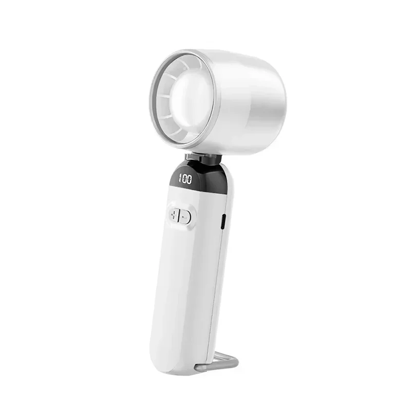 2025 Turbo Handheld Fan - 100-Speed Adjustable & 165g Ultra-Light, Foldable Portable Cooling w/ Lanyard for Outdoor Travel