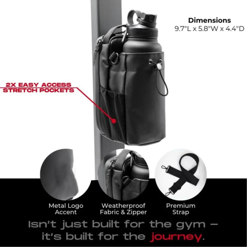 Magnetic Water Bottle Bag Gym Specific Water Cup Holder with Strong Magnet for Outdoor Sports and Activities Portable Bag