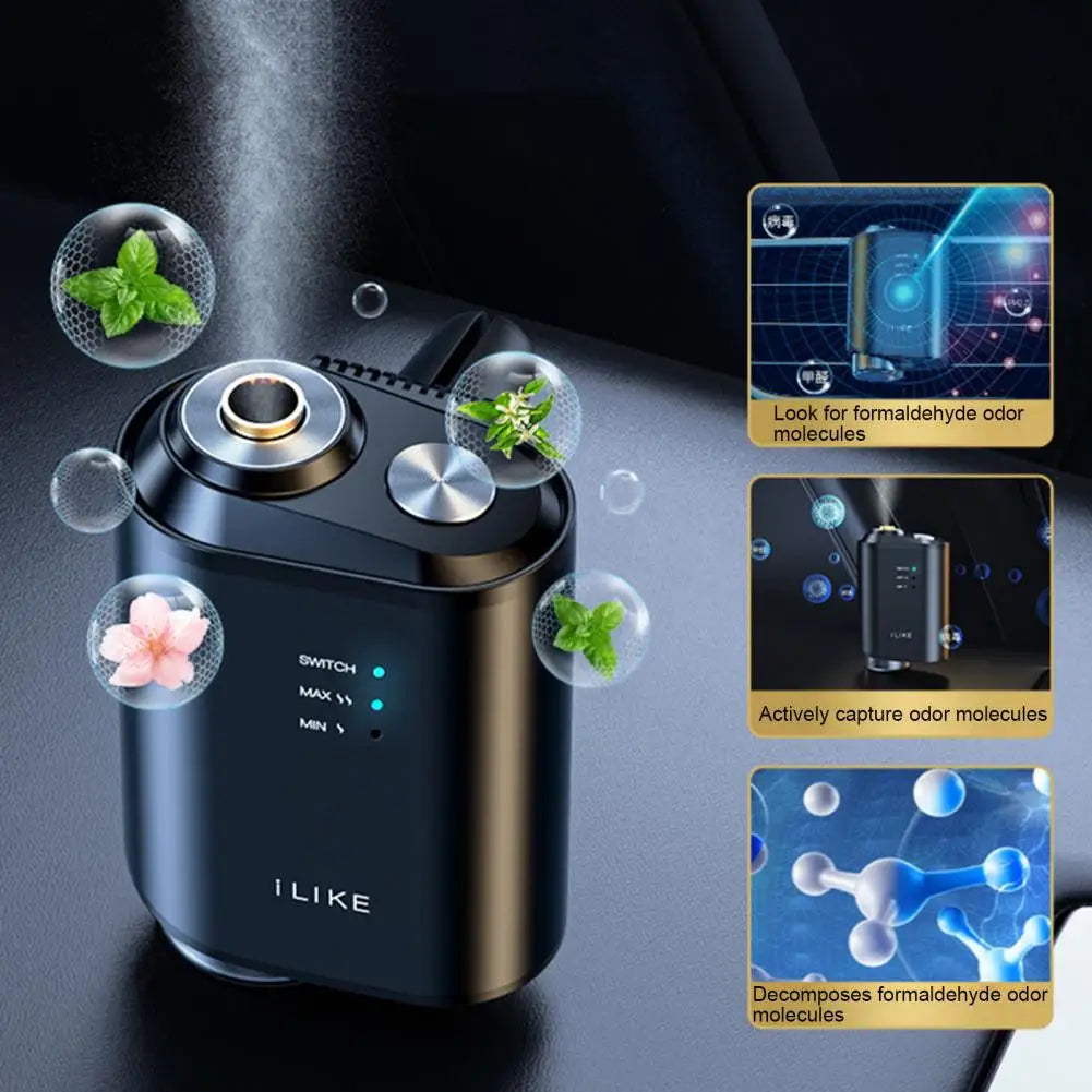 Smart Car Air Freshener Car Aromatherapy Diffuser On/Off Rechargeable Car Air Vent Clip Type Aroma Diffuser Fragrance Dispenser