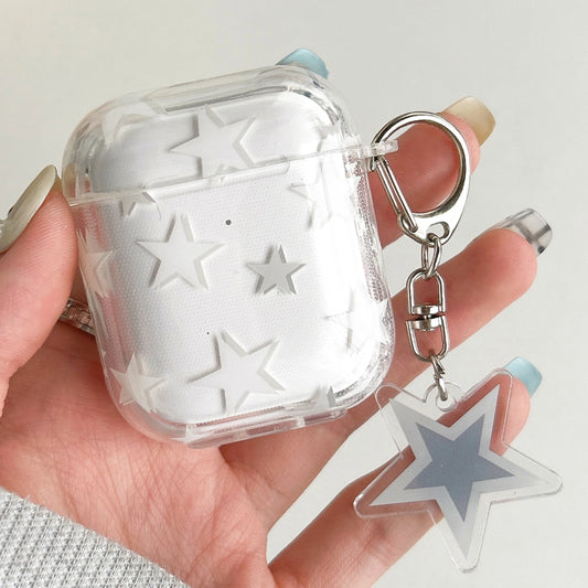 Wireless Bluetooth case for AirPods1/2 AirPods3 AirPods pro and pro2 tpu star pattern earphone cover