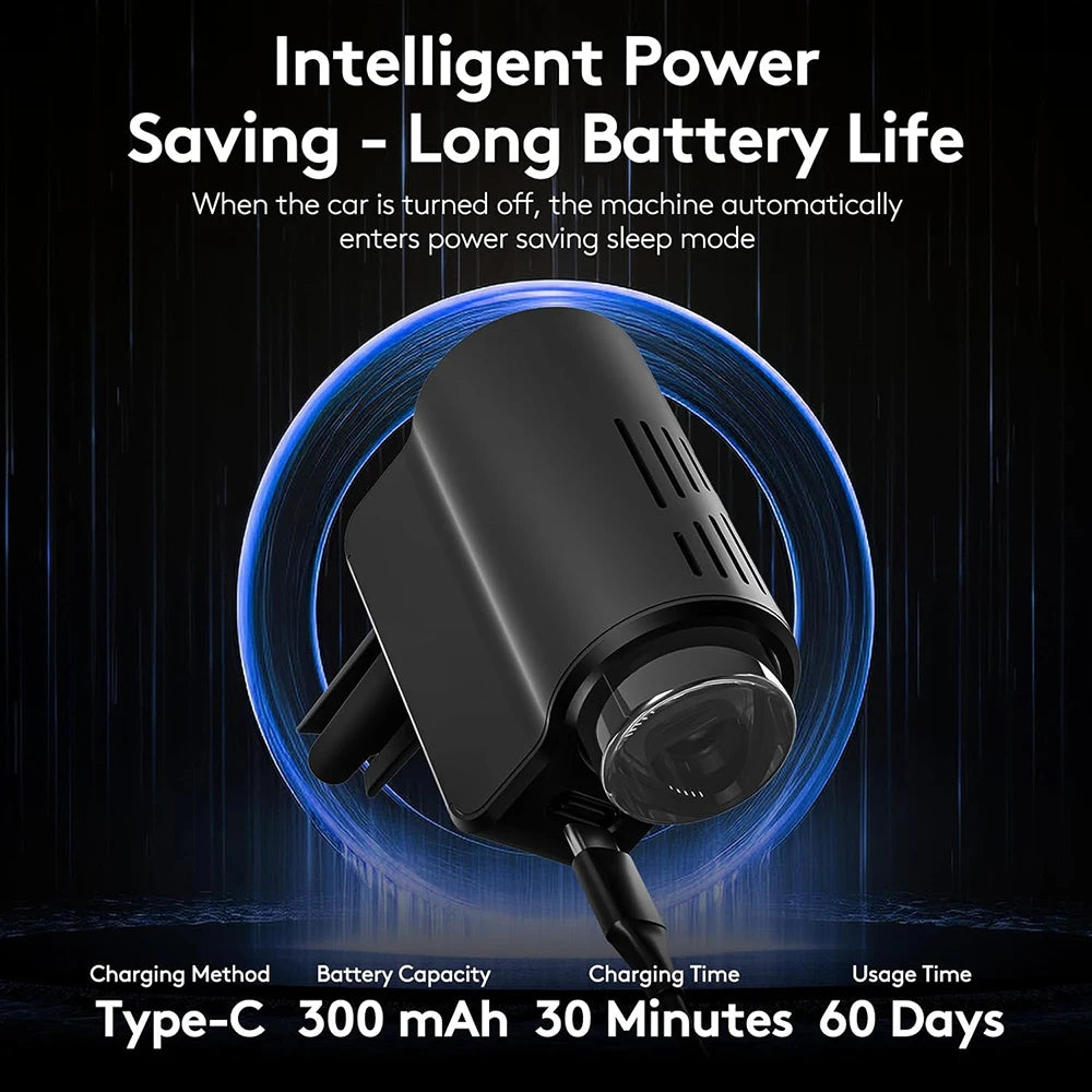 Car Air Freshener Diffuser, Smart Car Air Freshener with 3 Adjustable Light Modes, Rechargeable Aromatizante Para Carro Essentia