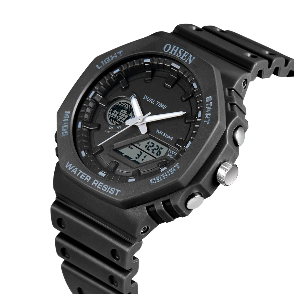 Digital Watch Military Waterproof Sport Quartz Men Watches Dual Time Black G style Fashion Tactical Electronic Wristwatch Clocks