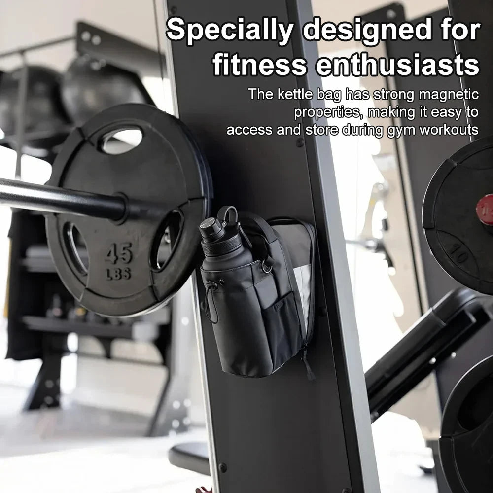 Magnetic Water Bottle Bag - Gym-Specific Water Cup Holder with Strong Magnet for Outdoor Sports and Activities