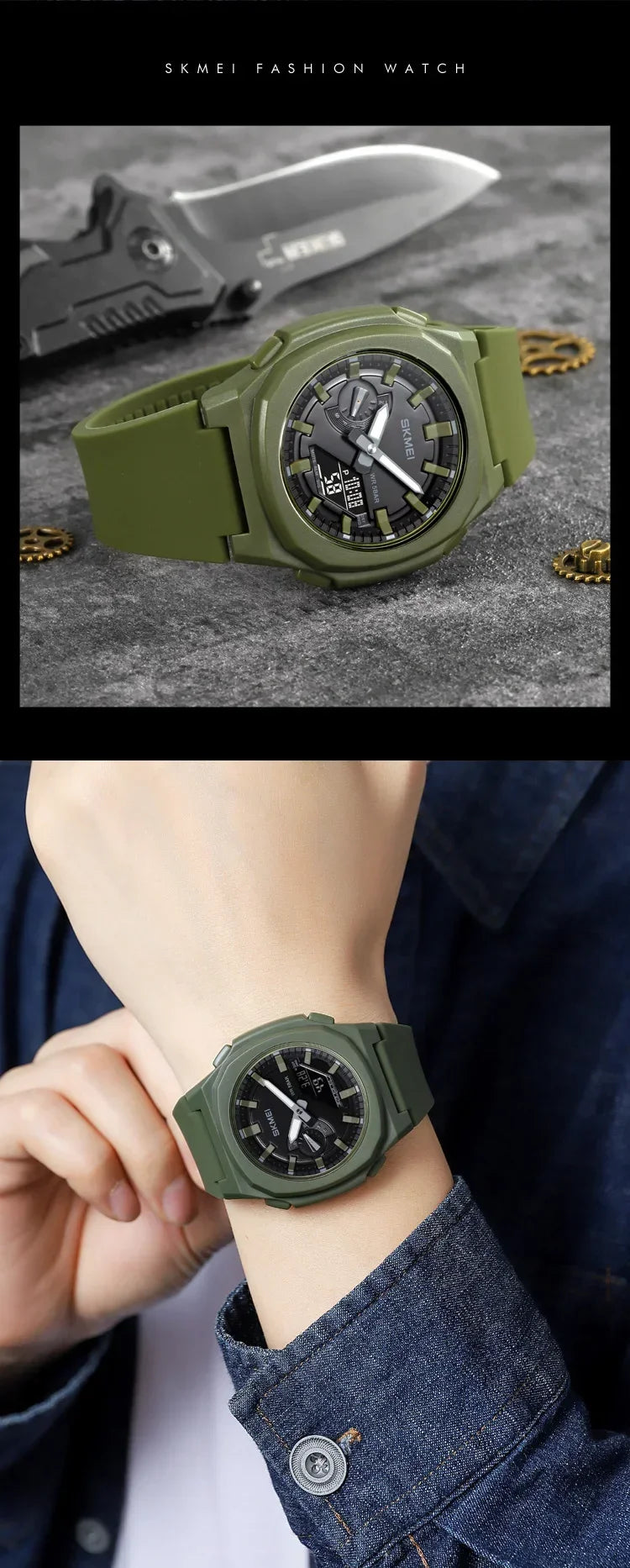 SKMEI 2091 5 Alarms Date Clock reloj hombre with Japan Digital Movement Sport Watches Waterproof Men Countdown Chrono Wriswatch