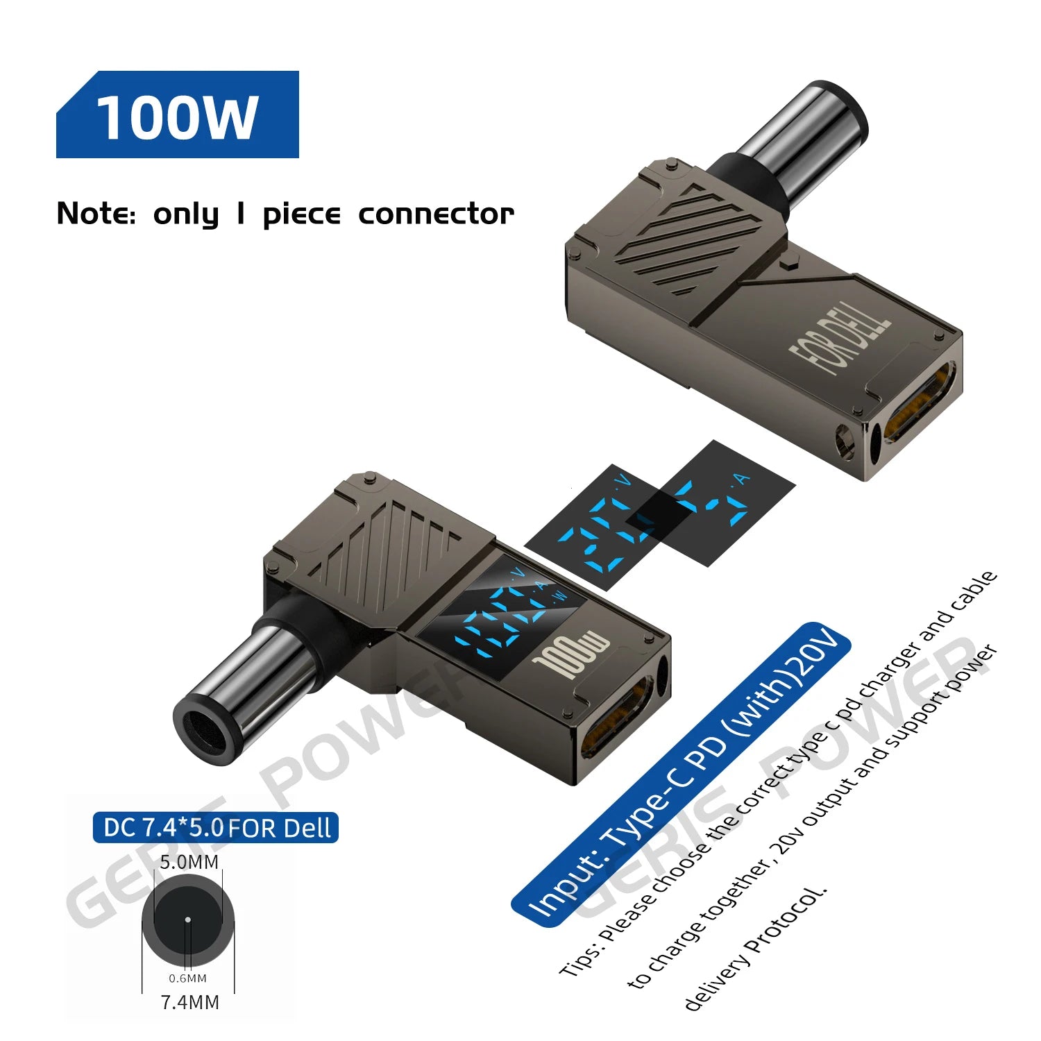 65W 90W 100W USB Type C PD to Laptop Computer Notebook Power Adapter Converter for Asus Dc Power Connector Jack for Lenovo HP