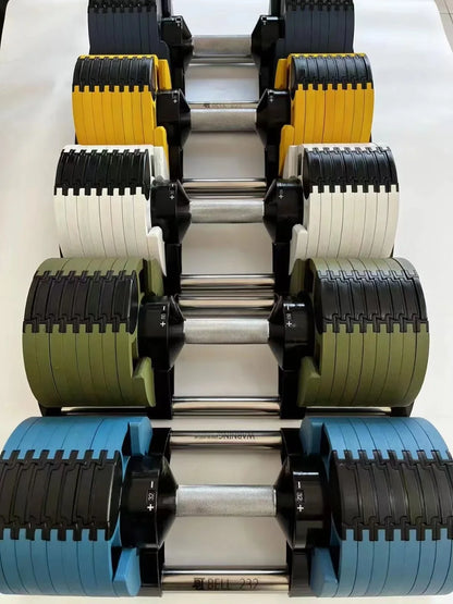 2024 New Arrivals Premium Quality 32kg 36kg 80lb 90lb 100lb 2kg Increments Adjustable Dumbbell with Bracket