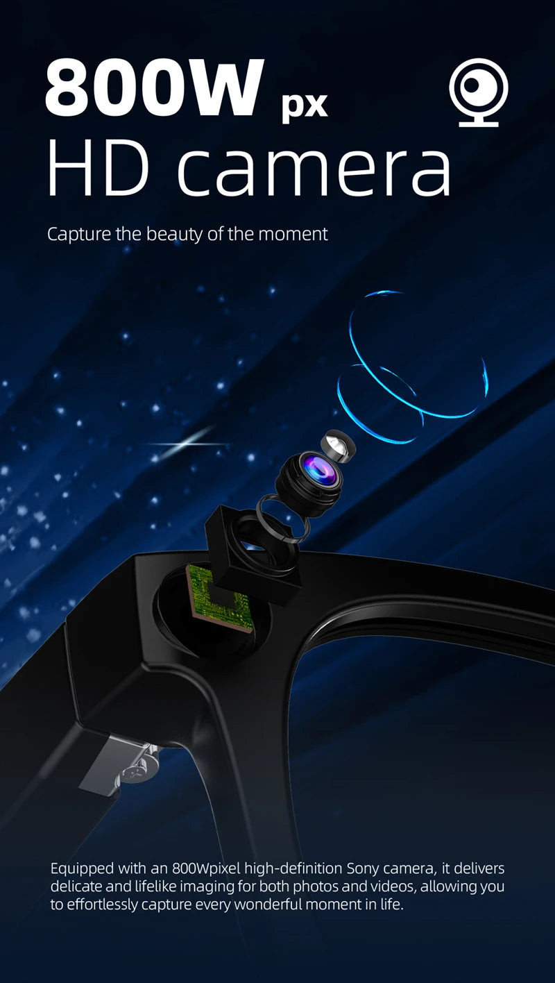 Smart AI Glasses 800W Pixel G300  AI Shooting Camera HD Photo Video Voice Call Translation Waterproof Bluetooth Glasses Devices