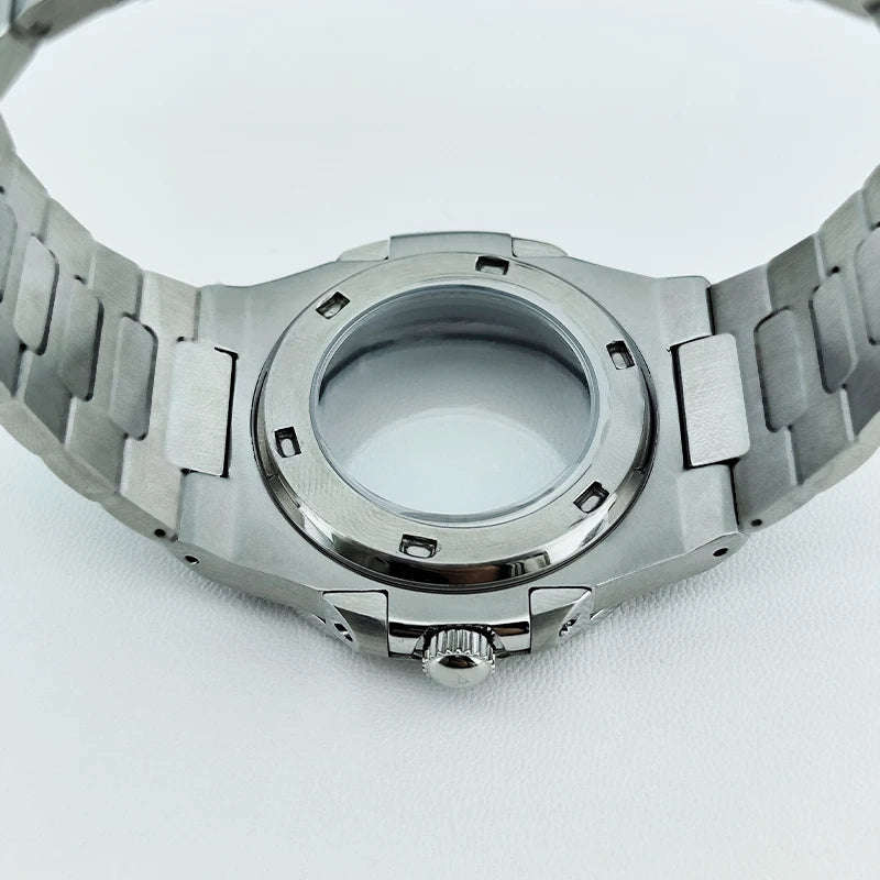 Watch Case for NH34 N.H35 N.H36 Movement - Fits 29.5-30mm Dial & 13mm Band - Replacement Mod DIY Case Set in Silver Black Gold