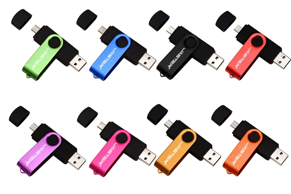 JASTER OTG 2 in 1 USB Flash Drive Pen Drive 128GB 64GB 32GB 16GB External Storage Frosted Double Application Micro USB Stick