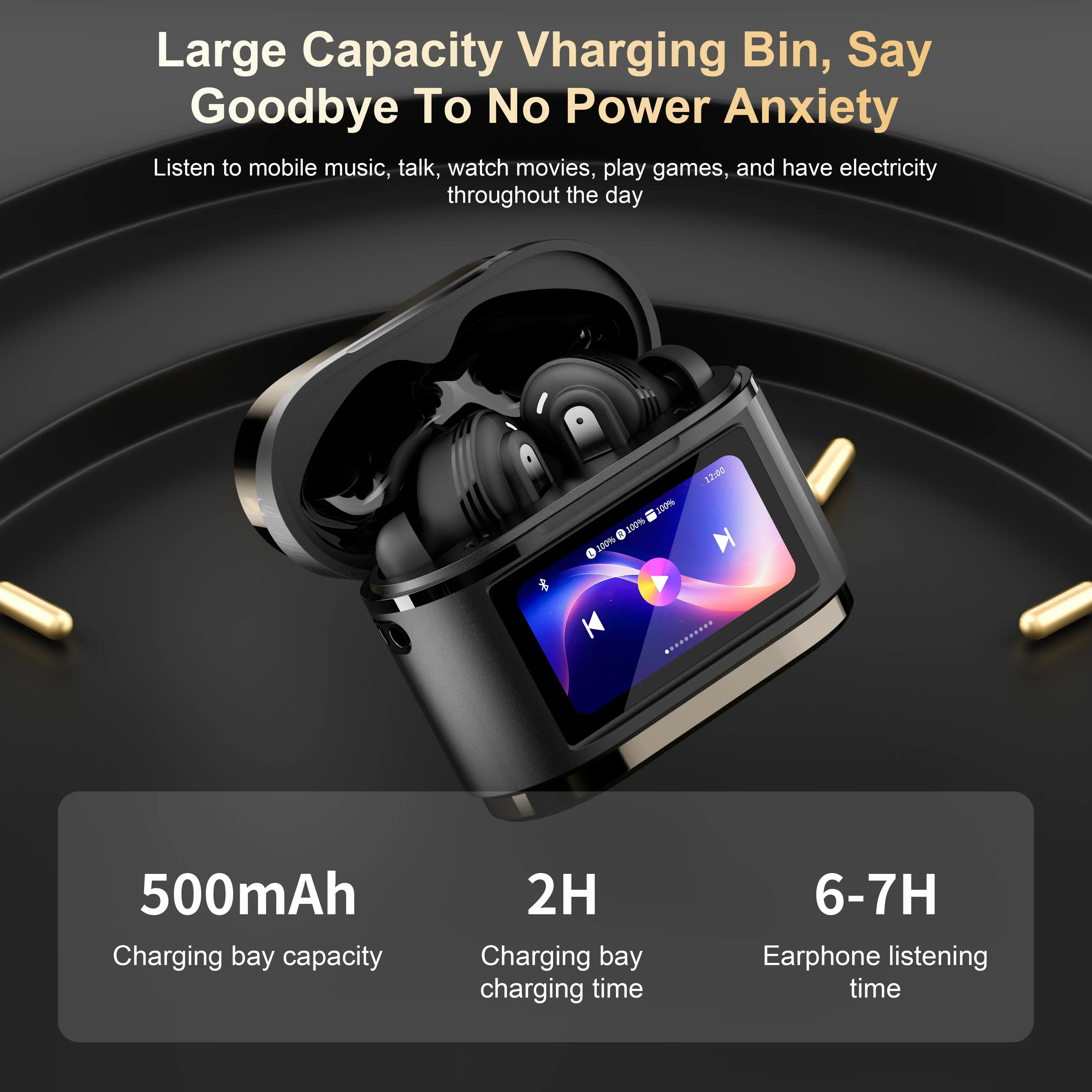 Xiaomi True Wireless Bluetooth Earphones BD2 ANC Noise Cancelling ENC Digital Display Built-in Microphone Earphones HiFi Stereo