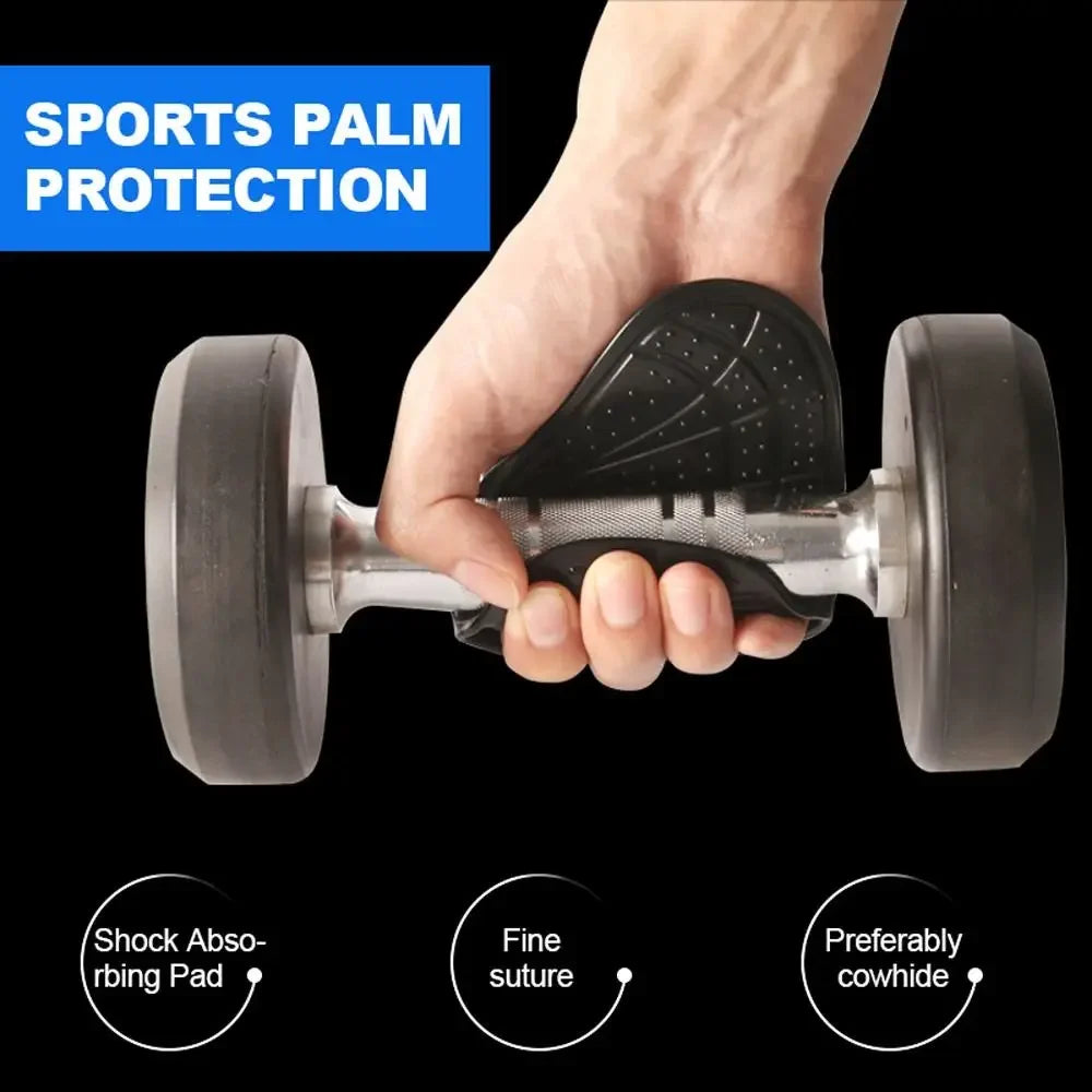 Lifting Grips Gym Workout Gloves Non-Slip Hand Grips Protector Weightlifting Leather Palm Guard Fitness Gloves for Men Women