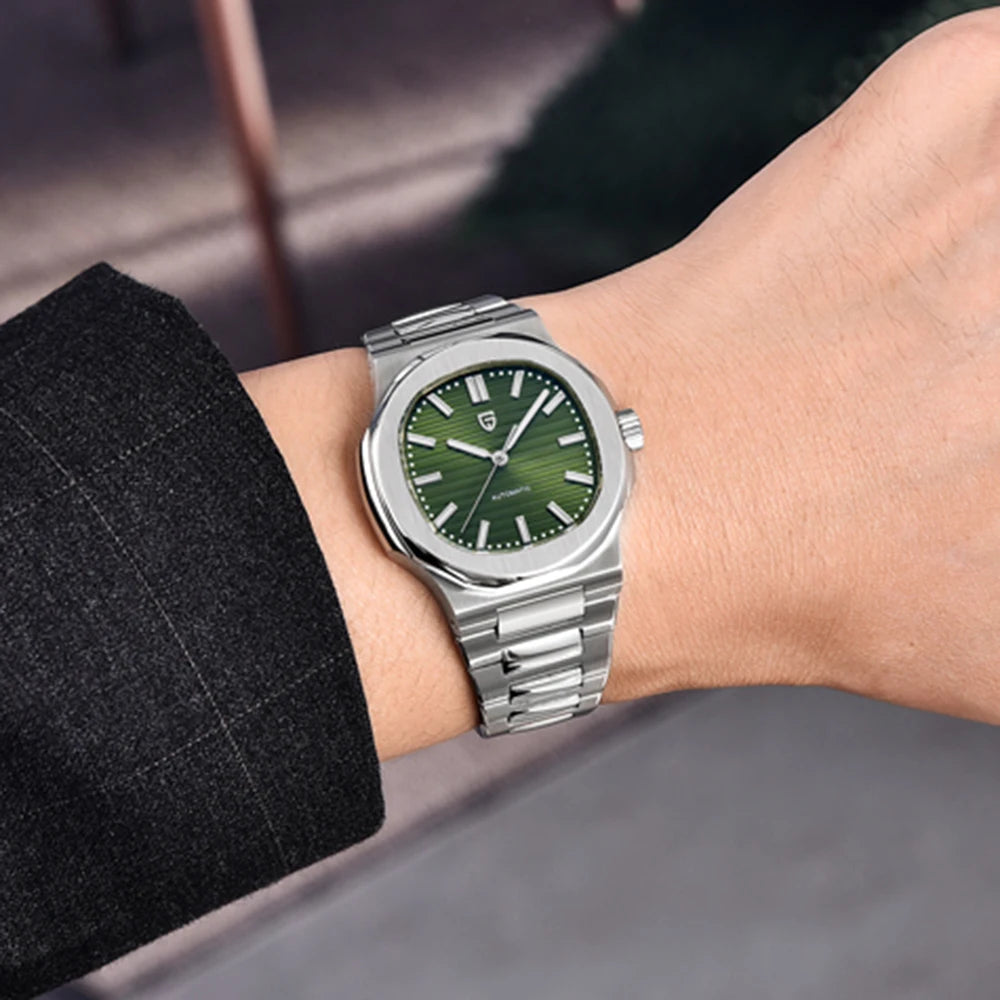 PAGANI DESIGN men's 1728 luxury Retro Mechanical Watch Men's Gift box stainless steel Sapphire glass 100m waterproof Men's Watch