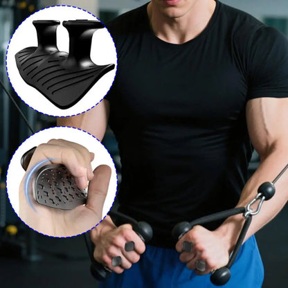 1 Pair 2-Finger Workout Grips Palm Protection Weight Lifting Dumbbell Deadlift Grippers Gym Training Exercise Fingerless Gloves