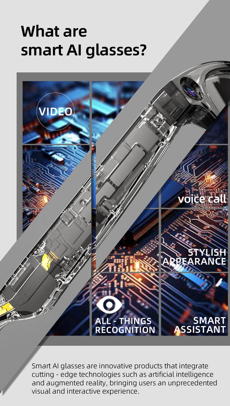 Smart AI Glasses 800W Pixel G300  AI Shooting Camera HD Photo Video Voice Call Translation Waterproof Bluetooth Glasses Devices