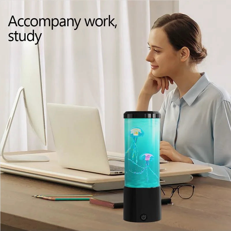 Jellyfish Lava Lamp, Aquarium Ocean Night Lights，7Colors LED Jellyfish Mood Lights With For Home Bedroom Desktop Decoration Gift