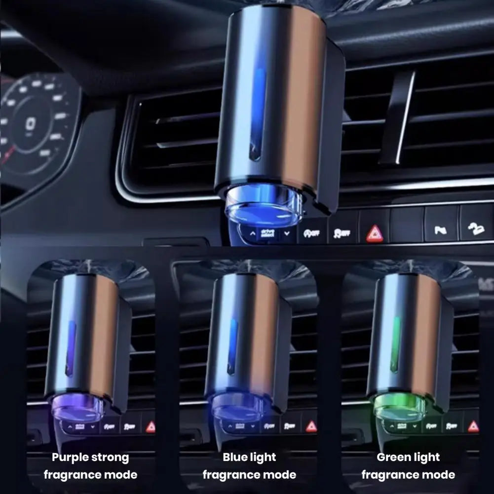 Smart Car Air Freshener Fragrance Dispenser 3 Modes Adjustable Air Vent Car Aromatherapy Diffuser Ultrasonic Atomizer