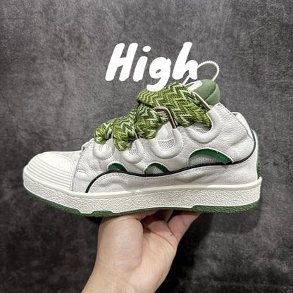 Men's Women's sports shoes Casual Shoes Colorful shoelace Matching Splicing color design Thick tongue Fashion Shoes Luxury
