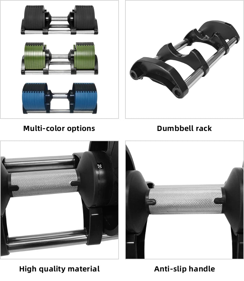 IN STOCK Fitness Equipment Gym Weights Set Adjustable Dumbbell For Body Building Custom Dumbbell Adjustable