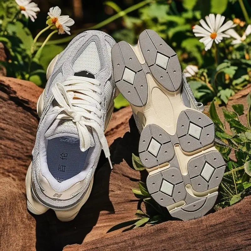 New series of dad shoes, retro distressed, dark  gray, height increasing, men's and women's running shoes