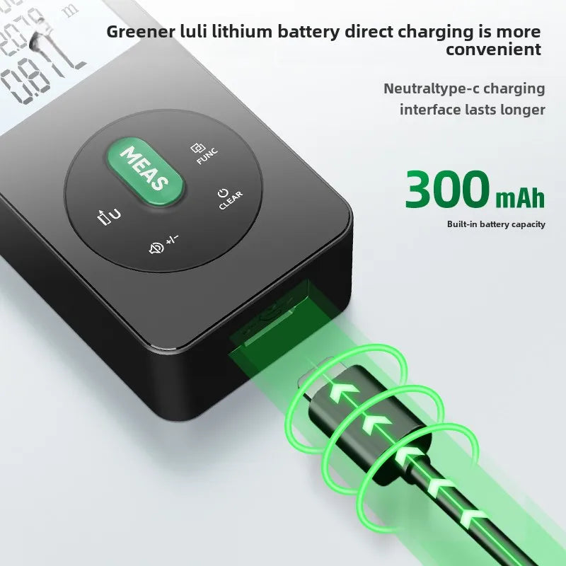 Handheld Laser Rangefinder with Green Red Infrared, Electronic Measuring Tool, High Precision Measuring Instrument