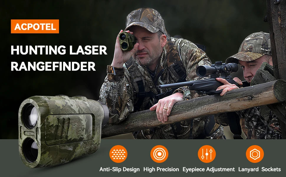 MiLESEEY Range finder 7° Big Field 656Yd laser rangefinder for hunting, with Rain and Fog Ranging Mode, BOW Mode, Auto Height