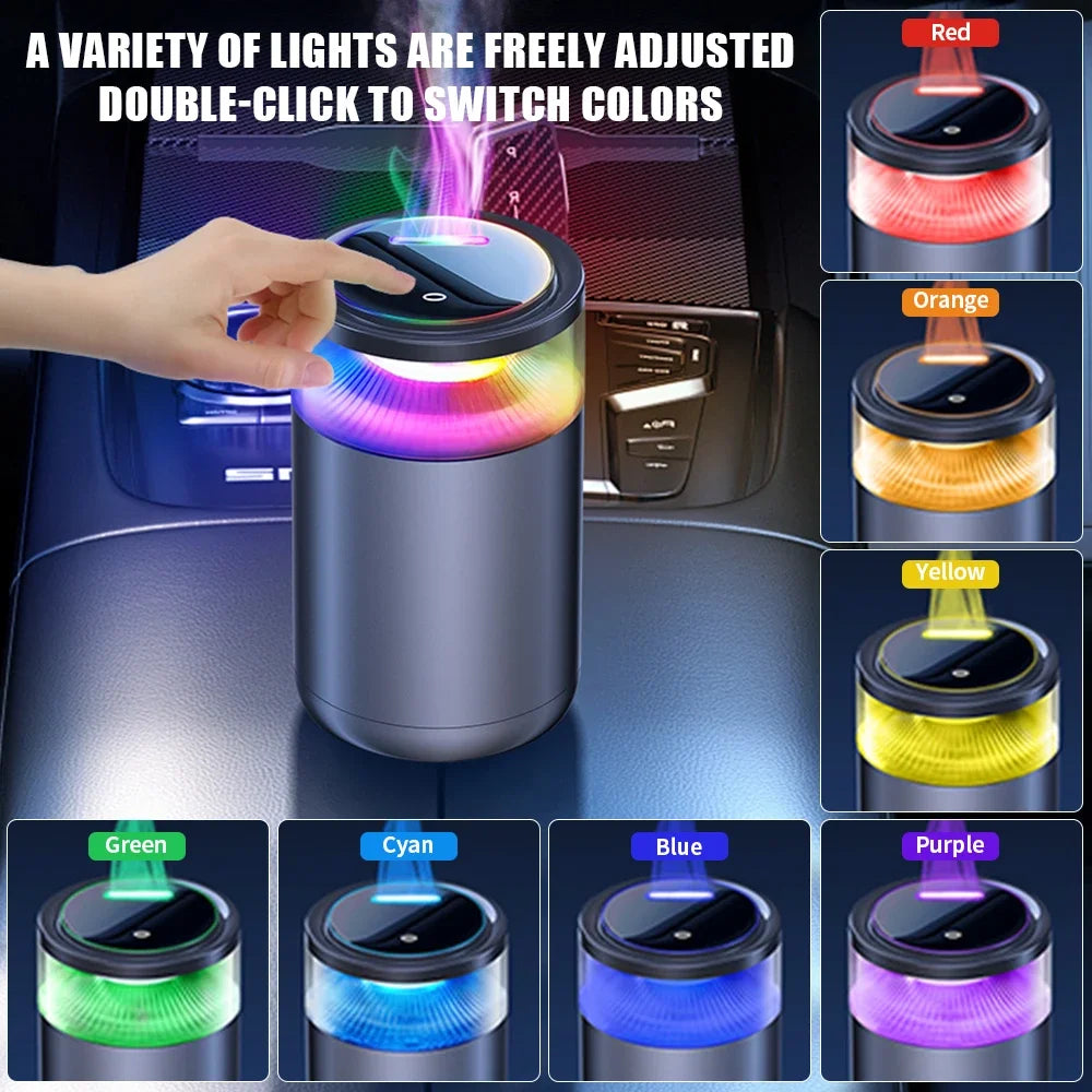 Caer Smart Car Air Aromatherapy Diffuser Rechargeable Air Freshener Colorful Lights Cloud Mist Auto Decoration with 3 Adjustable