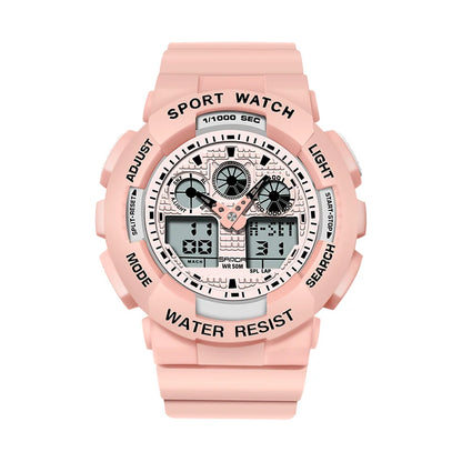 SANDA Multifunctional Sports Watch Waterproof Luminous Dual Movement Quartz Electronic Watch Fashion Couple Watch for Men Women